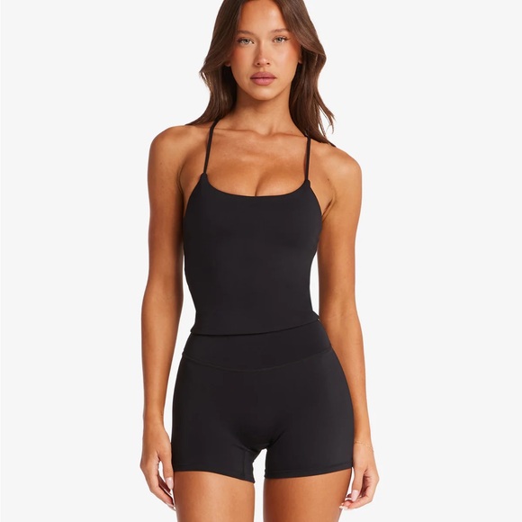 CSB SET Freedom Sculpt Tank & Shorts Black - Picture 1 of 6